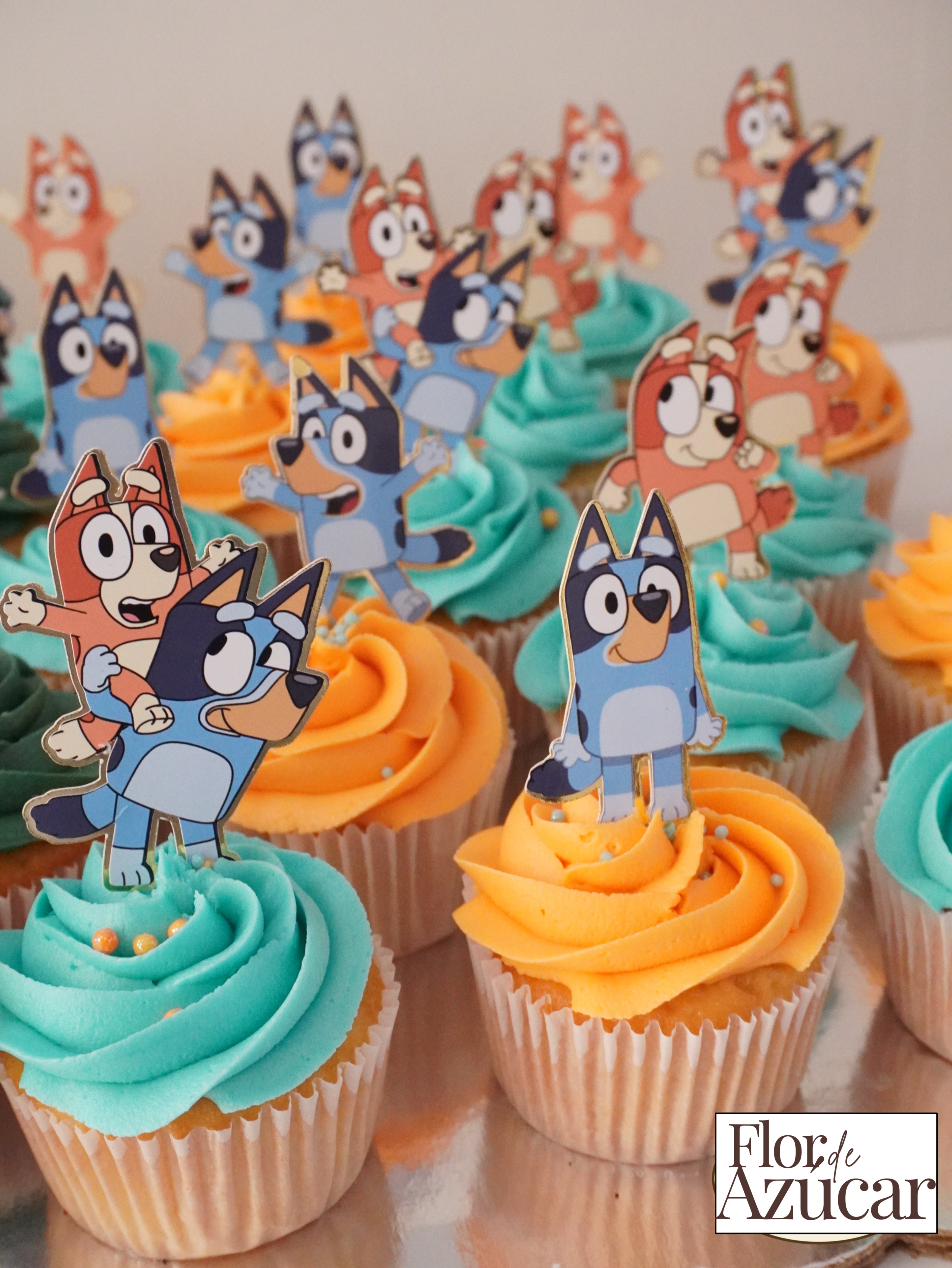 Toppers para quequitos - Bluey & Bingo