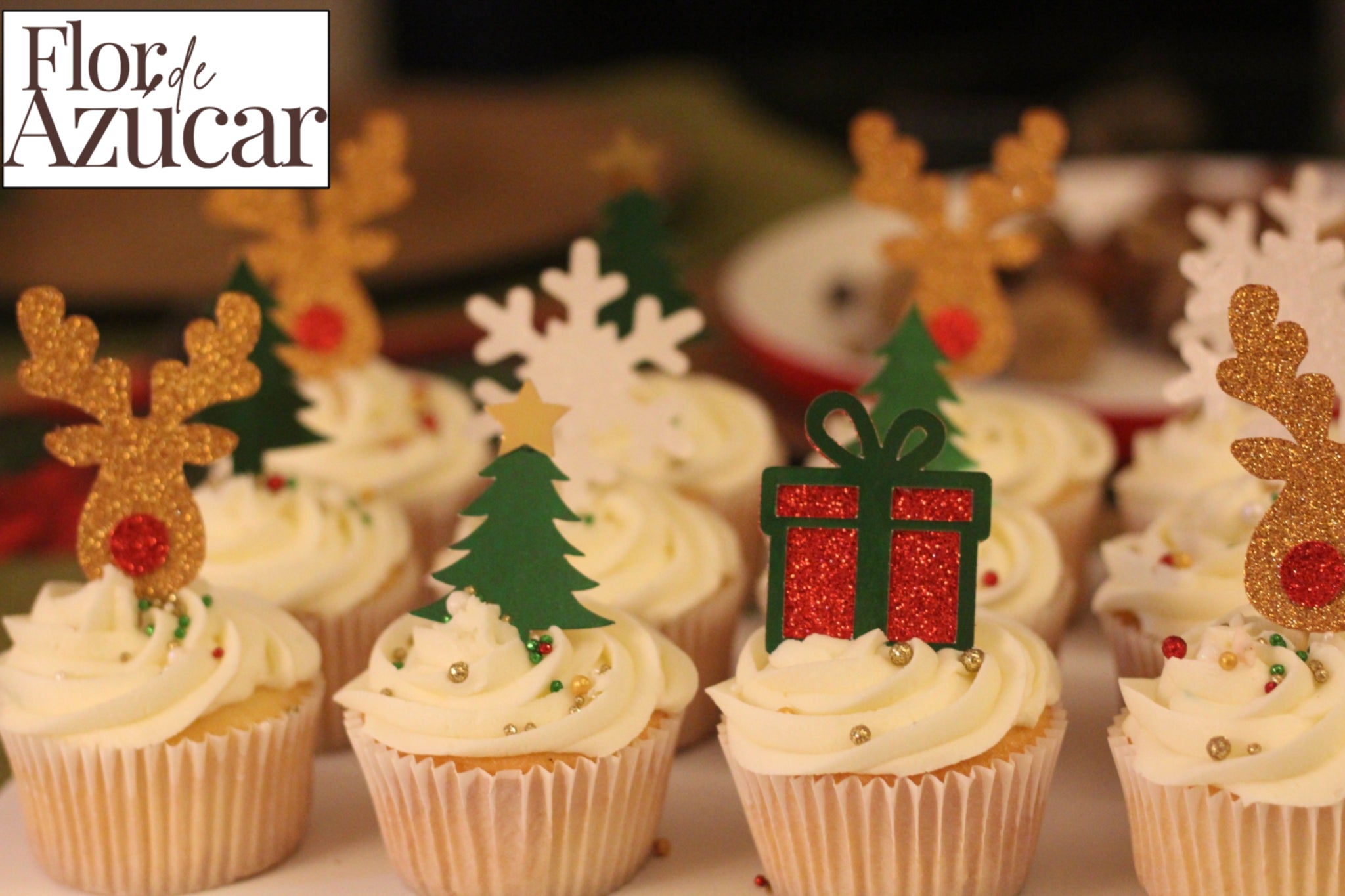 Toppers para quequito de Navidad